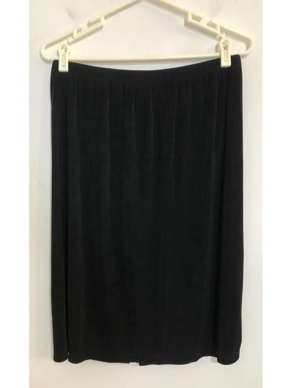 Citiknits Womens Large Black Skirt Elastic Waist Travel Stretch No Iron